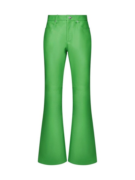 High-waisted Leather Bootcut Trousers