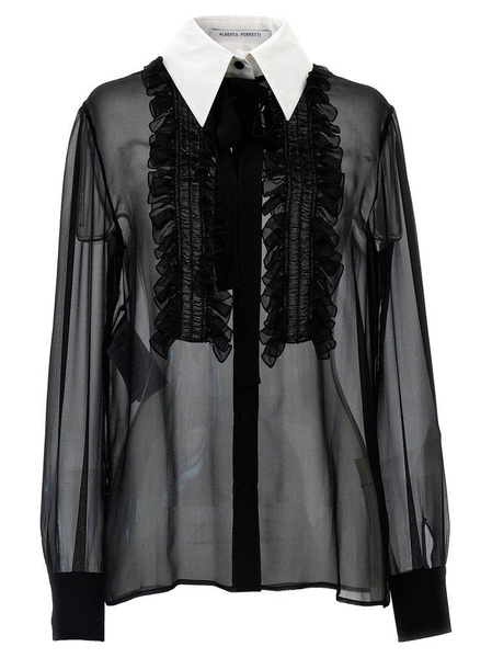 Ruffles Plastron Shirt