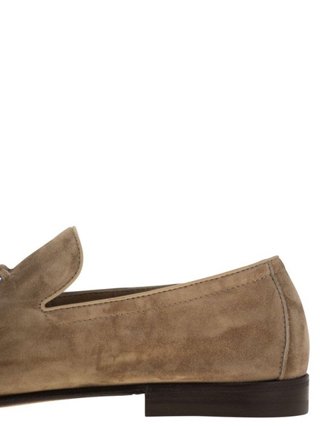 Suede Moccasins With Tassels