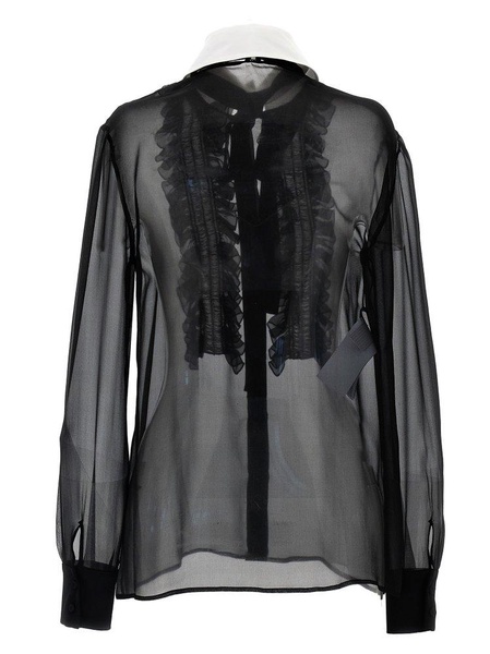 Ruffles Plastron Shirt