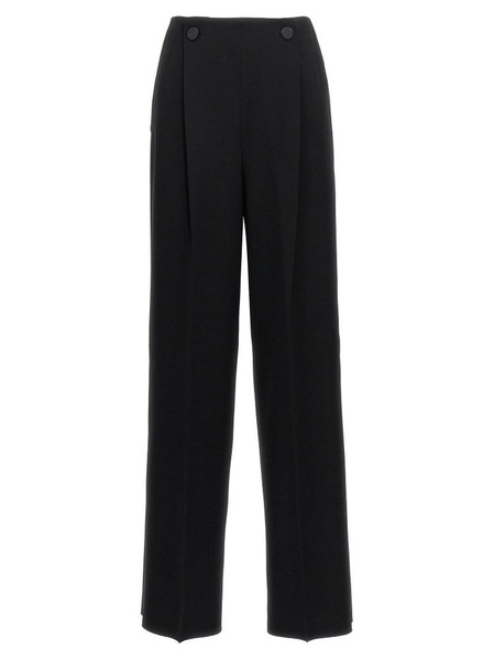 Amedea high-rise cady wide-leg pants 