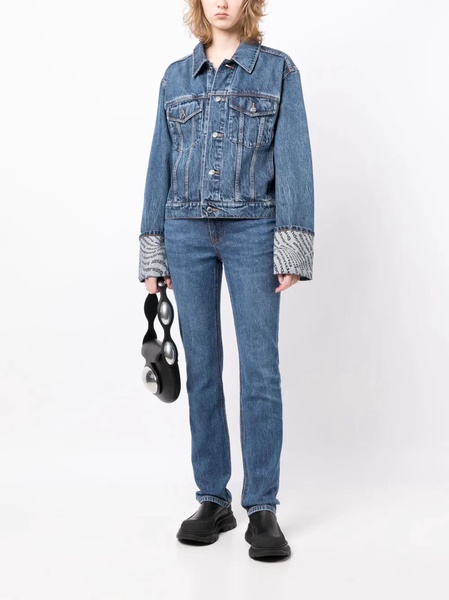 Alexander Wang Logo Wave Trucker Jacket Clothing