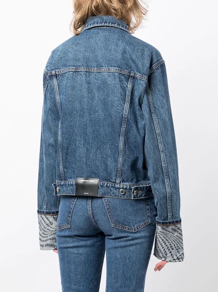 Alexander Wang Logo Wave Trucker Jacket Clothing