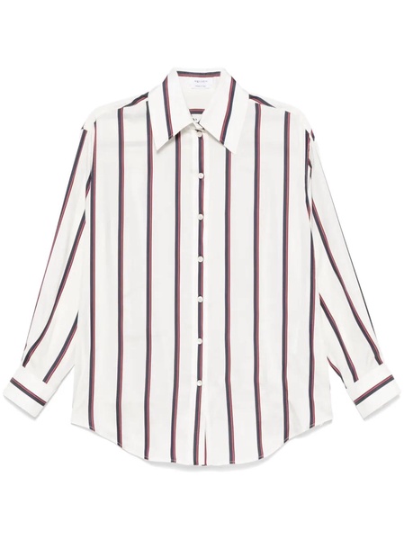 Striped oversized silk shirt