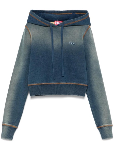 Distressed blue hoodie by Diesel.