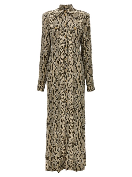 Python Pattern Shirt Dress