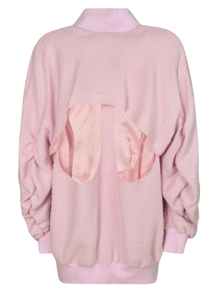 Cut-out Detail Oversized Zip Jacket