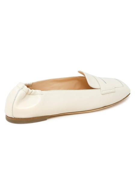 Agl Cream Leather Loafer Softy