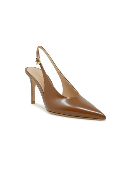Gianvito Rossi Camel Leather Slingback
