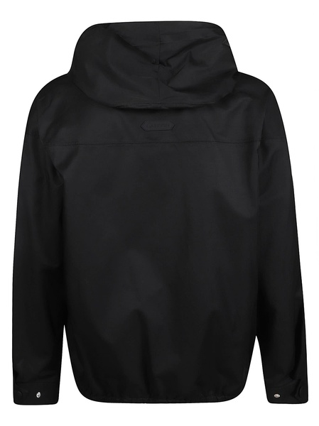 Buttoned Pocket Zip Hoodie