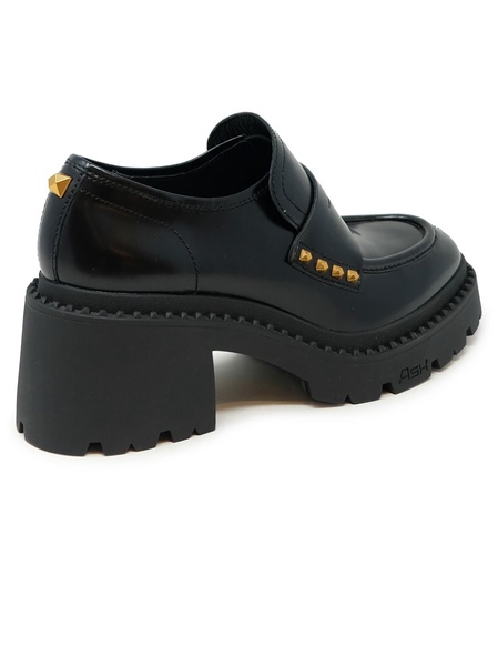 Ash Black Leather Loafers