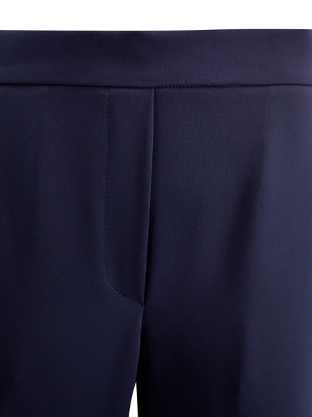 Crepe-texture Flared Trousers