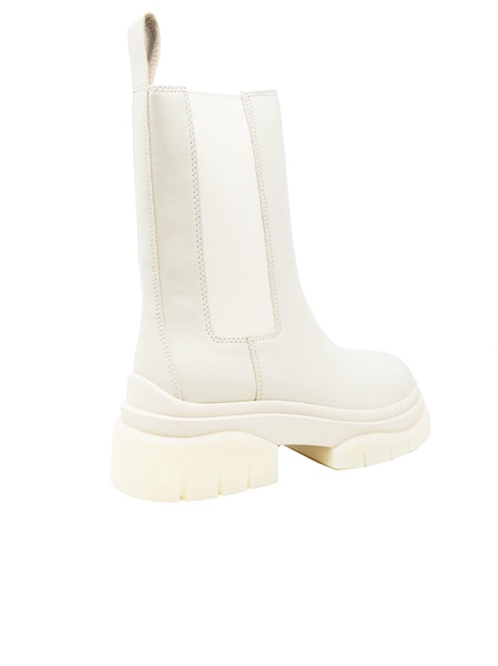 Ash Mustang Cream Ankle Boots