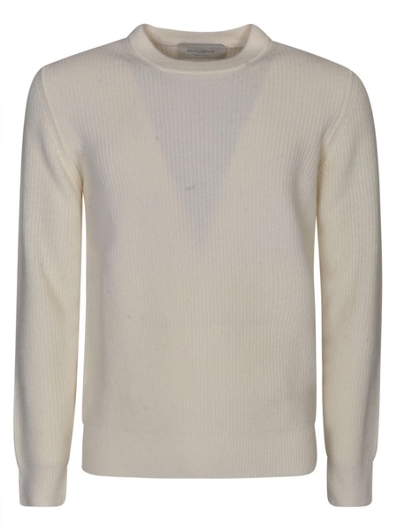 Round Neck Plain Ribbed Sweater Sweater