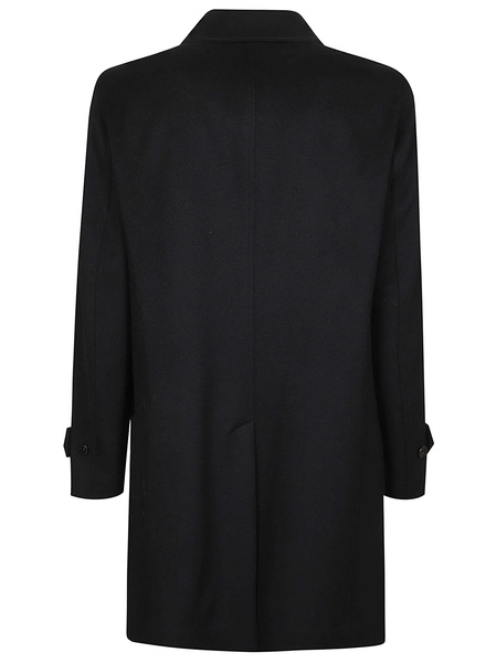 5-button Trench Coat In Black Wool