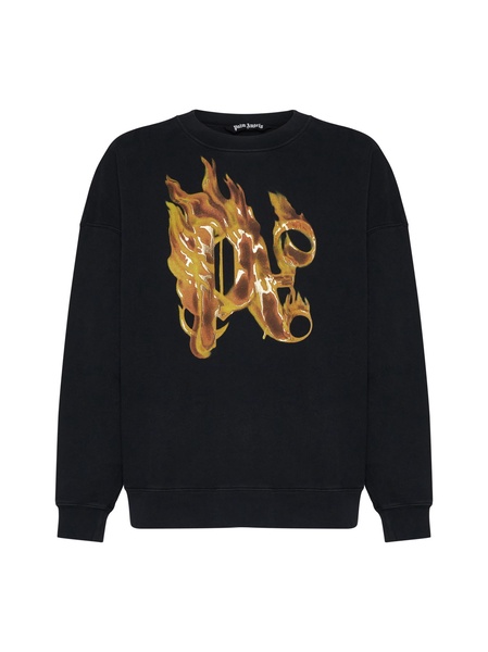 Sweatshirt With Front Monogram Burining