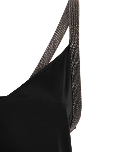 Silk Top With Jewelled Straps