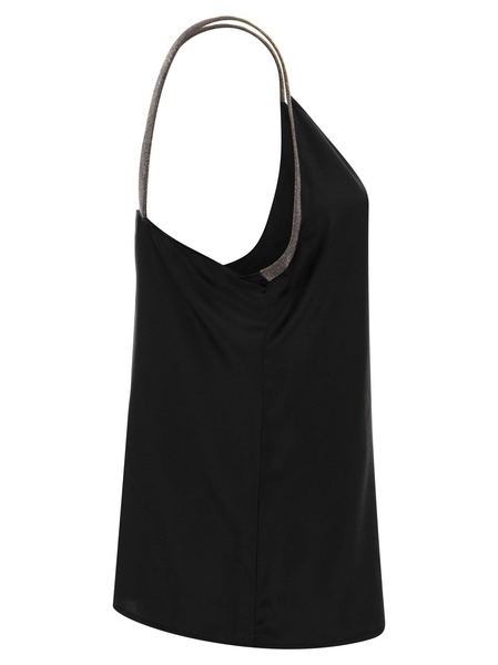 Silk Top With Jewelled Straps