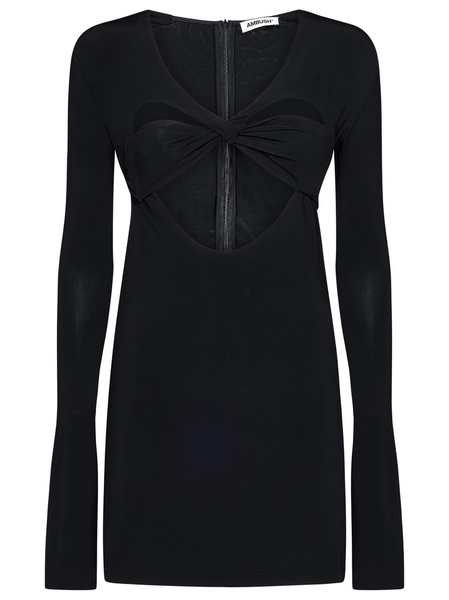 Heart Shaped Cut Out Mini Black Dress