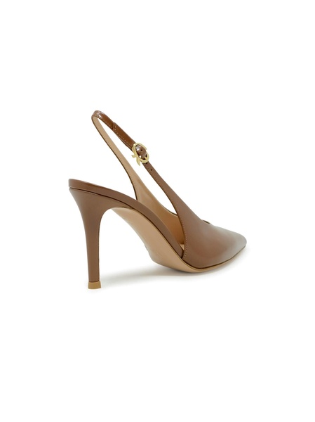 Gianvito Rossi Camel Leather Slingback
