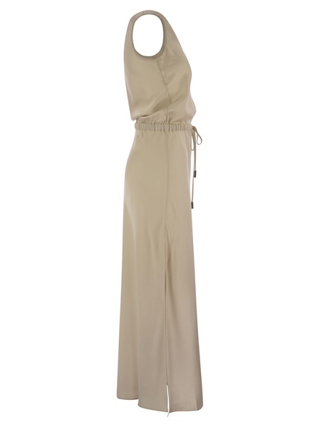 Fluid Satin Cady Twill Dress
