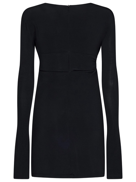 Heart Shaped Cut Out Mini Black Dress
