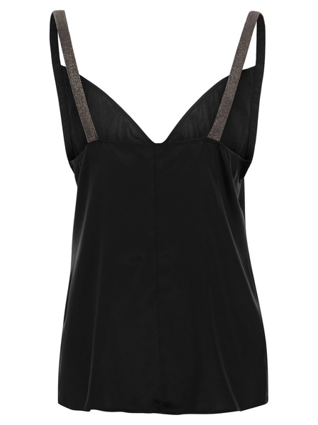 Silk Top With Jewelled Straps