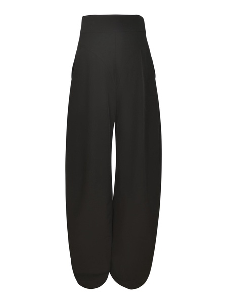 Wide Leg Plain Trousers