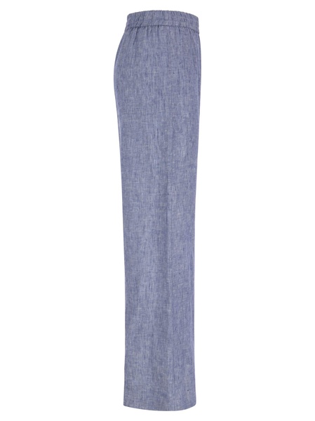 High-waisted Palazzo Trousers