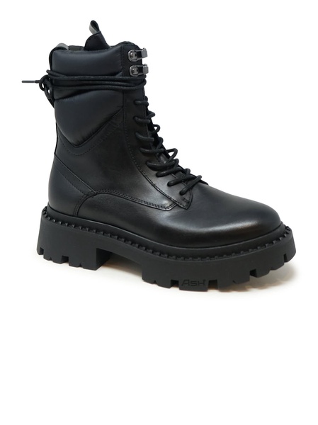 Ash Black Leather Ankle Boots