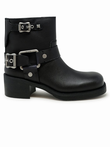 Ash Black Leather Boots