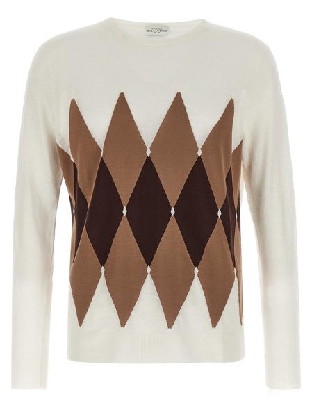 Argyle Sweaters And Cardigans White