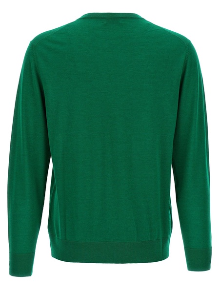 R Neck Sweaters And Cardigans Green