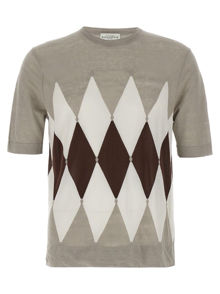 Argyle T-Shirt Gray