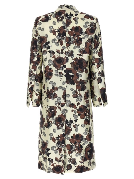 Floral Print Trench Coat Coats, Trench Coats Multicolor
