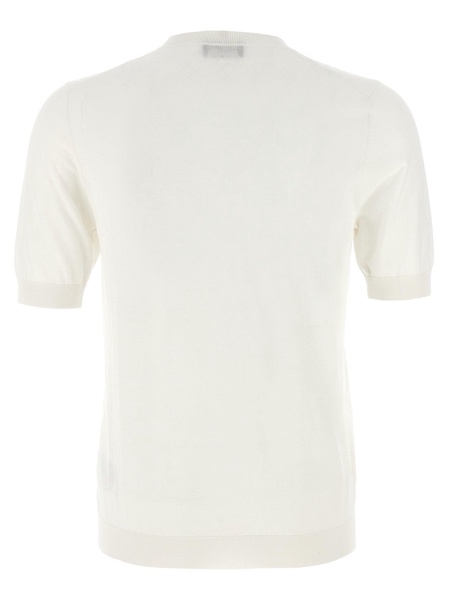 R Neck Sweaters And Cardigans White