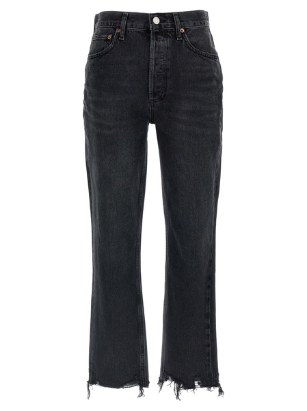 Riley Crop Jeans Black