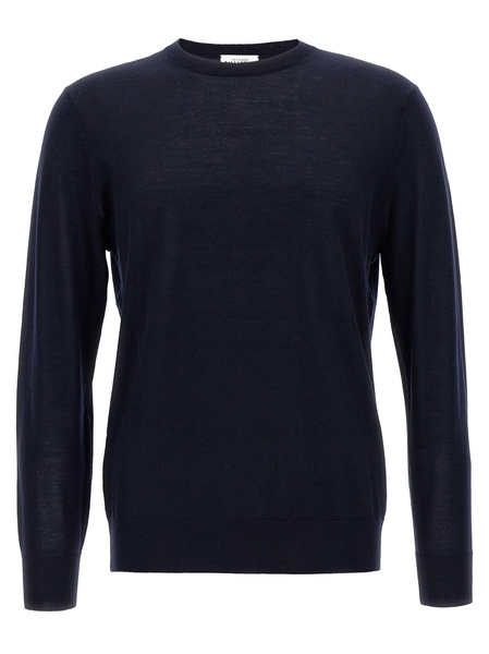 R Neck Sweaters And Cardigans Blue