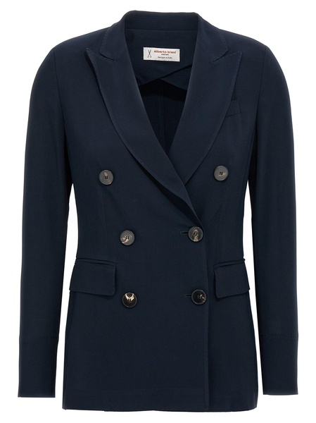 Double-Breasted Blazer Blazer And Suits Blue
