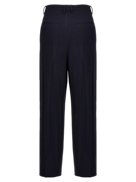 Front Pleat Pants Blue