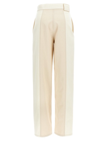 Two-Tone Denim Jeans White