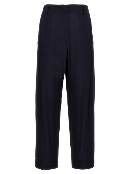 Front Pleat Pants Blue