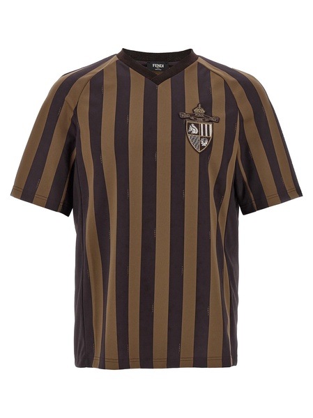 Fendi Crest T-Shirt Brown