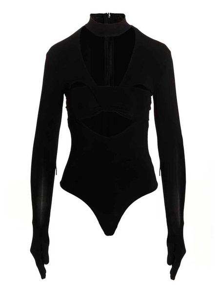 Heart Shaped Gloves Underwear And Body Black
