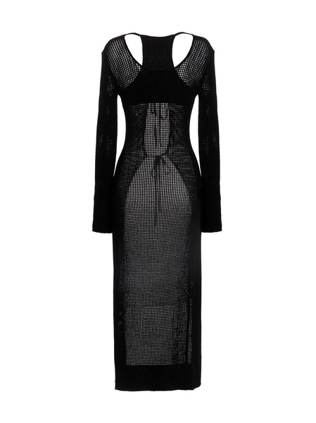 Openwork Long Cardigan Sweaters And Cardigans Black
