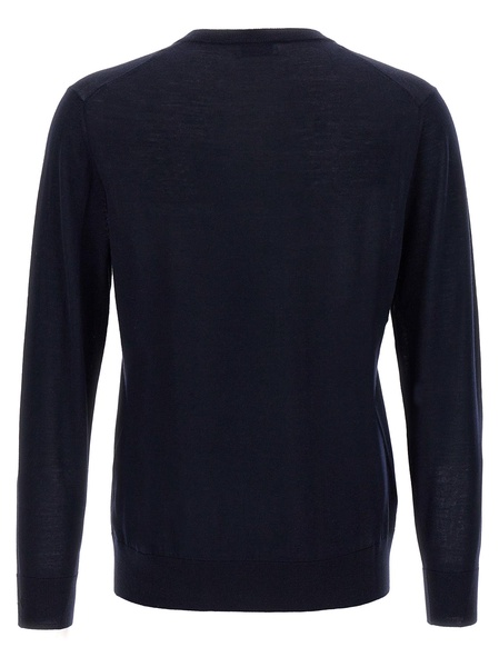R Neck Sweaters And Cardigans Blue
