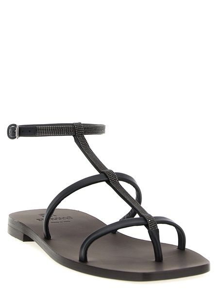 Precious Strap Sandals Black