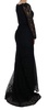 Dolce & Gabbana  Black Floral Sheath Dress