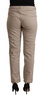 Acht Beige Tencel Mid Waist Tapered Casual Pants