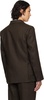 Brown Linen Double-Breasted Blazer